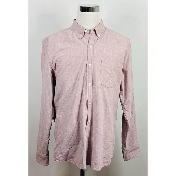 AG Adriano Goldschmied XL Standard Fit Oxford Shirt Pink Cotton Button Down - Picture 2 of 5